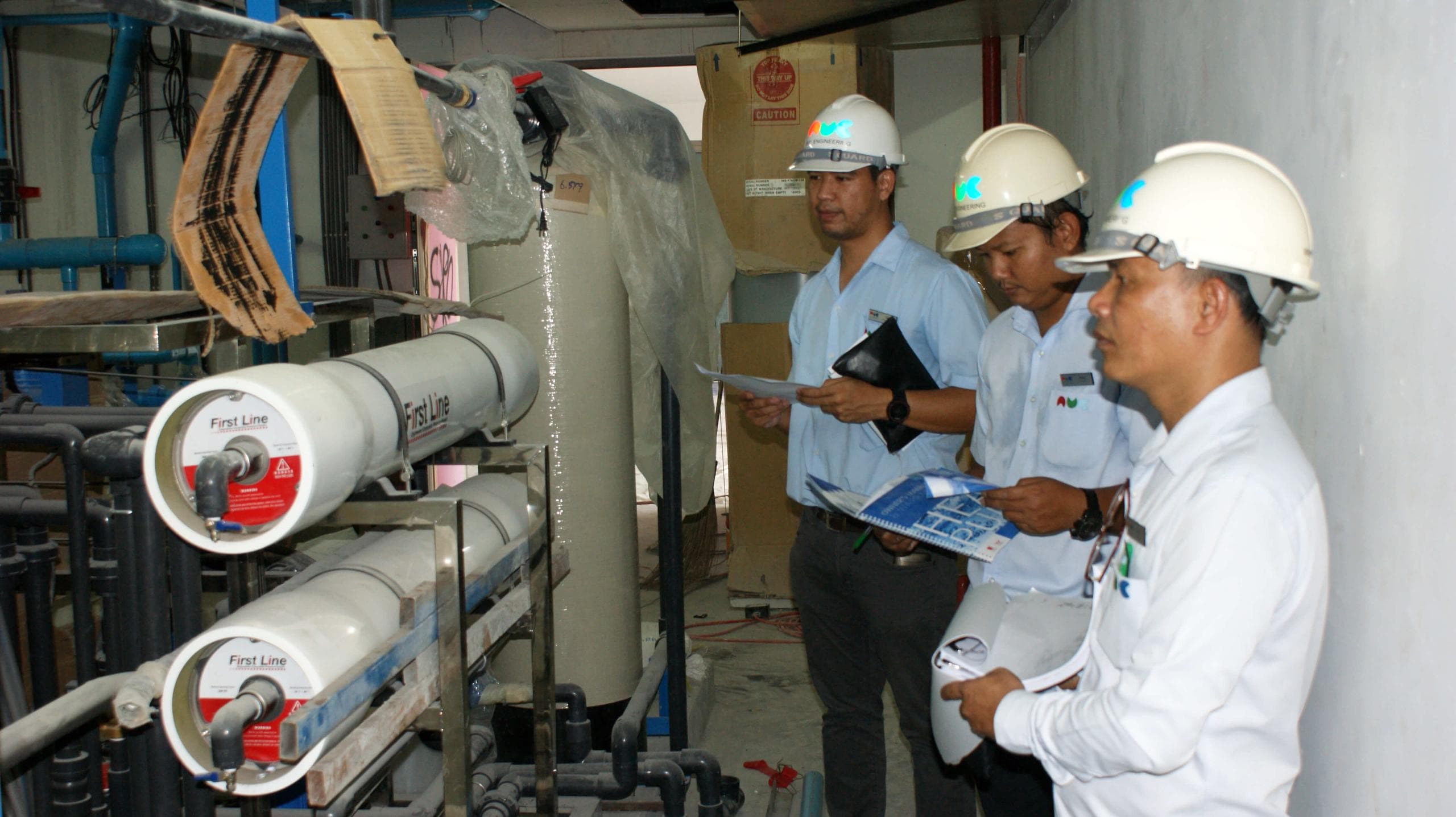 The AVC team checking